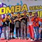 Ketua Badan Pelaksana Klub Jantung Sehat Takalar, Dr Asriadi Ali bersama Pengurus Yayasan Jantung Sehat Sulsel serta Panitia penyelenggara, berfoto sebelum acara lomba senam aerobik, Minggu (21/4/2019).