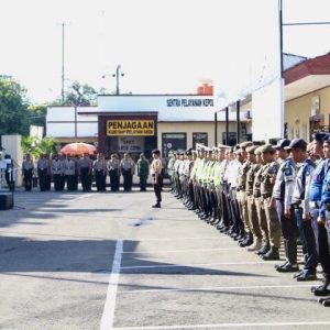 Polres Gowa Lakukan Apel Gelar Pasukan bersama 295 personil Gabungan.