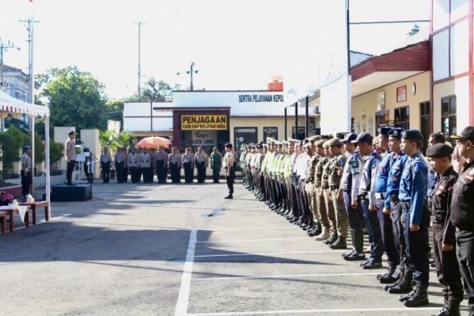 					Polres Gowa Lakukan Apel Gelar Pasukan bersama 295 personil Gabungan.