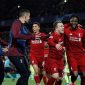 Pemain Liverpool Selebrasi Setelah Berhasil Menyingkirkan Barcelona. (Int)