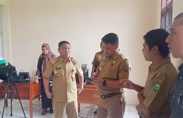 Wakil Bupati Luwu Syukur Bijak juga terlihat meninjau kantor pelayanan Terpadu Kabupaten Luwu