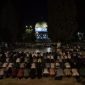 Warga Palestina melaksanakan Salat Tarawih di pekarangan Masjdi Al-Aqsa, Yerusalem. (INT)