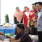 Bupati Bantaeng, Ilham Azikin saat melakukan pemantauan pelaksanaan Terminal Darah di Puskesmas Kota, Kamis (13/6/2019).