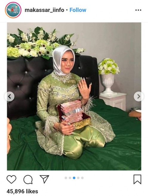 Foto : Screenshoot prosesi lamaran Bripda Iin Ariska Syahrir yang viral di sosial media Instagram.