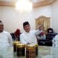 Ketua DPD I Partai Golkar Sulsel, Nurdin Halid (tengah), Wakil Ketua DPD I Golkar Sulsel Muhammad Risman Pasigai (kiri) dan Ketua Harian Bappilu Golkar Sulsel, Syamsu Rizal. (Foto: BERITA.NEWS)