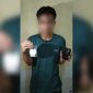 tersangka RL dan barang bukti, Selasa (18/6/2091).(Berita.news/Fitriani Aulia Rizka)