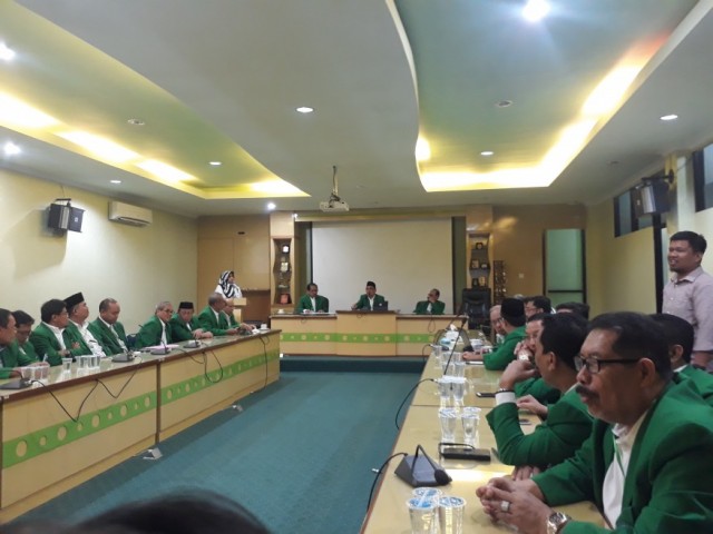 Konferensi pers calon mahasiswa baru di Ruang Rapat Senat, Kampus UMI, Makassar, Senin (15/7/19. (BERITA.NEWS/RATIH).