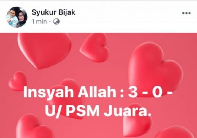 					Bersama The Maczman Zona Luwu, Syukur Bijak Dukung Langsung PSM di Mattoangin