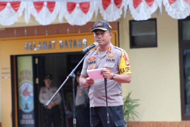 					Kapolres saat memberi sambutan. (Berita.news/Fitriani Aulia Rizka). 