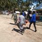 Suasana kegiatan simulasi penanganan penanggulangan bencana banjir di pantai Dusun Balangloe, Desa Batang, Kecamatan Tarowang, Kabupaten Jeneponto, Sulawesi Selatan, Rabu (7/8/2019). (BERITA.NEWS/Ilham).