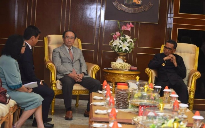 Pertemuan Japanese Center Indonesia di Ruang Kerja Gubernur, Lantai Dua Kantor Gubernur. (BERITA.NEWS/KH).