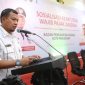 Sambutan oleh Pj Wali Kota Makassar Iqbal Suhaeb saat Sosialisasi Kepatuhan Pajak Daerah yang diadakan di hotel Singgasana, Rabu (14/8/2019). (BERITA.NEWS/Ratih Sardianti Rosi).