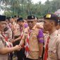 AM Sukri Sappewali Di Perkemahan Pramuka Melantik "Bupati" dan Jajarannya. (BERITA.NEWS/IL).