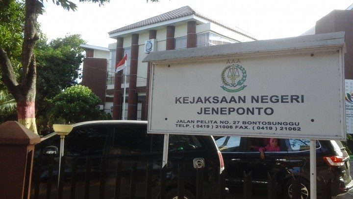 Gedung Kantor Kejaksaan Negeri Jeneponto. (BERITA.NEWS/Ilham).