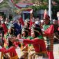 Penampilan dari Tim Dinas Kesehatan Kabupaten Gowa yang meraih juara pertama lomba Senam Pantai Losari. (BERITA.NEWS/ACP).