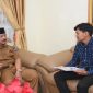 Ketua Umum Komunitas Peduli Gowa, Muhammad Hidayatullah saat melakukan audiens di Rumah Jabatan Wakil Bupati Gowa, Abd Rauf Malaganni. (BERITA.NEWS/ACP).