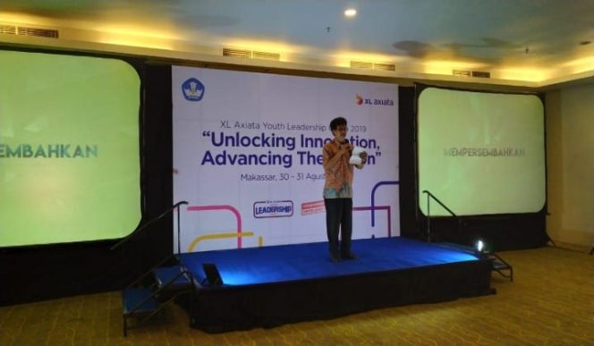 					Kabid Informatika Dinas Komunikasi Informatika Sulsel Badaruddin saat bacakan sambutan Gubernur Sulsel. (BERITA.NEWS/Andi Khaerul)