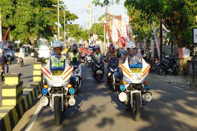 					Satlantas Bone Bareng 500 Bikers Kampanye Keselamatan Berlalu Lintas