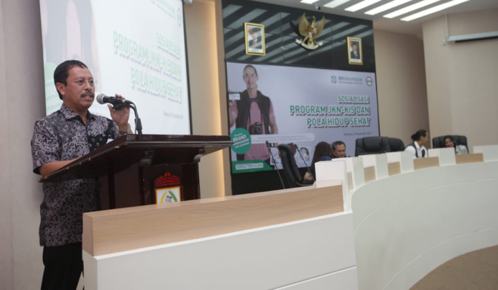 Sekda Kota Makassar Muh Ansar membuka sosialisasi BPJS di Ruang Pola Balaikota Makassar, Kamis (5/9/2019). (BERITA.NEWS/Ratih Sardianti Rosi).