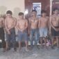 Kedelapan pelaku pengeroyokan yang diamankan Resmob Polsek Panakkukang dini hari tadi. (BERITA.NEWS/Abdul Kadir).