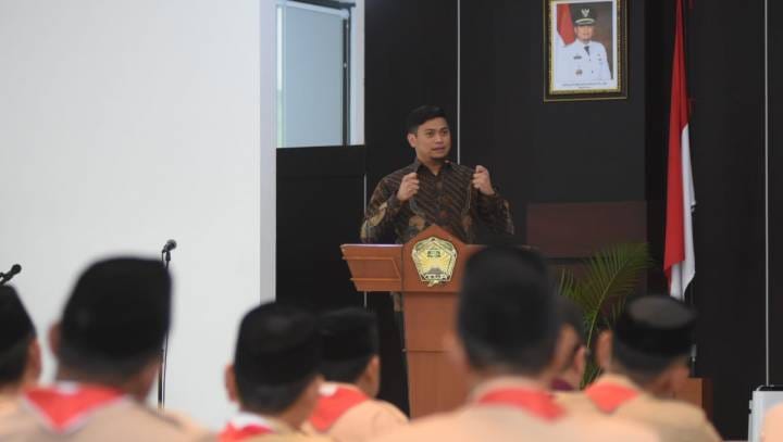Bupati Gowa, Adnan Purichta Ichsan menghadiri penutupan Musyawarah Cabang (Muscab) Gerakan Pramuka Kabupaten Gowa di Baruga Tinggi Mae, Rumah Jabatan Bupati Gowa. (BERITA.NEWS/ACP).