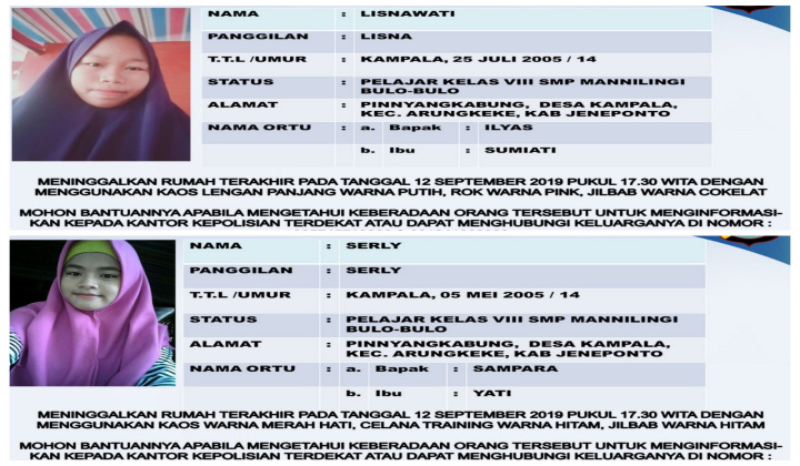 Serli dan Lisnawati meninggal dunia diduga akibat kesurupan massal di Kabupaten Bulukumba. (BERITA.NEWS/Muh Ilham).