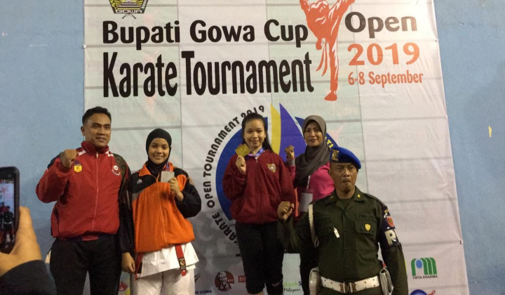 Para Atlet kejuaraan karate Bupati Gowa Cup 2019 asal Kabupaten Gowa. (BERITA.NEWS/ACP).