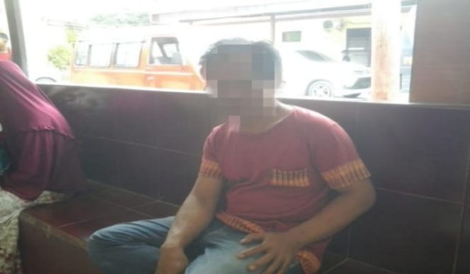 					ZN (45)  yang diduga mengalami gangguan jiwa. (BERITA.NEWS/Muh Ilham).