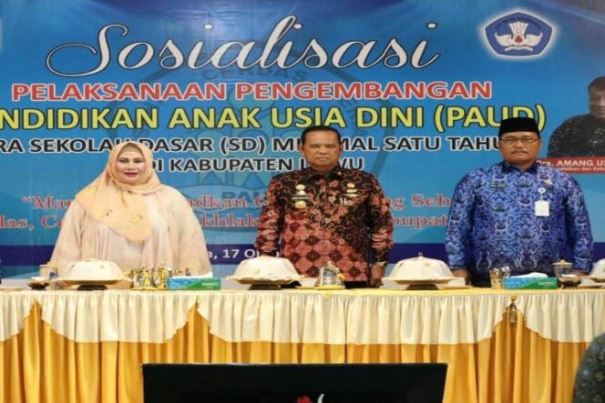 					Bupati Luwu  Buka Sosialisasi Pendidikan Anak Usia Dini