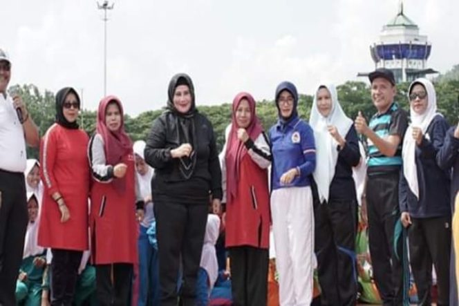 					Ketua TP-PKK Luwu Senam Massal Peringati HKG-PKK ke-47