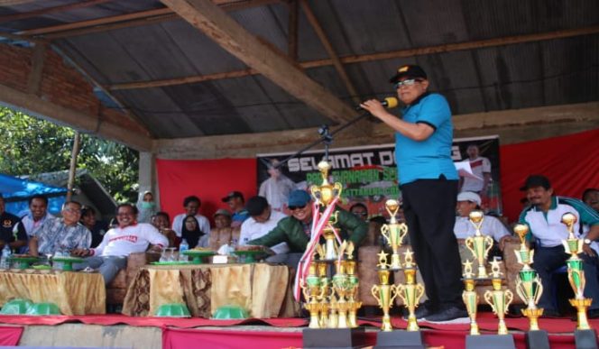 					Sambutan Bupati Bulukumba dalam pembukaan turnamen sepakbola Gantareng cup III. (BERITA.NEWS/IL). 