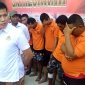 Para pelaku tindak kriminal yang diamankan Polres Gowa saat operasi Sikat Lipu 2019. (BERITA.NEWS/Putri).