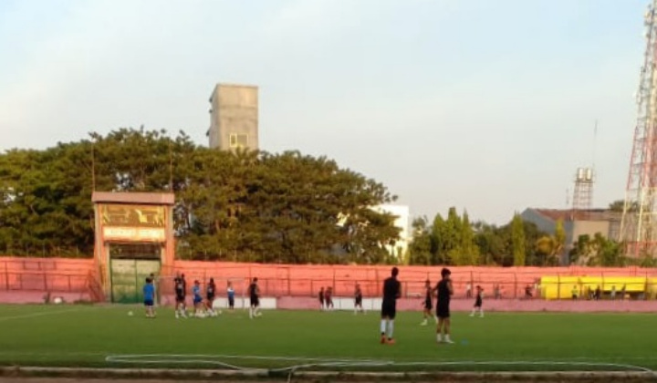 Latihan perdana PSM Makassar usai libur panjang. (BERITA.NEWS/Alfiandiz).