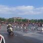 Antusias penonton saat menyaksikan Lomba balap motor. (BERITA.NEWS/Saharuddin).