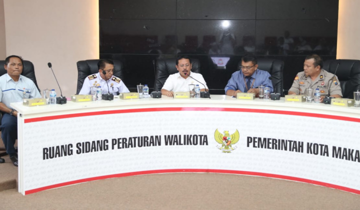 Sekda Kota Makassar Muh. Ansar pimpin Rapat TPID di Ruang Rapat Sipakellebbi Lt.2, Balai Kota Makassar. (BERITA.NEWS/Ratih Sardianti Rosi).