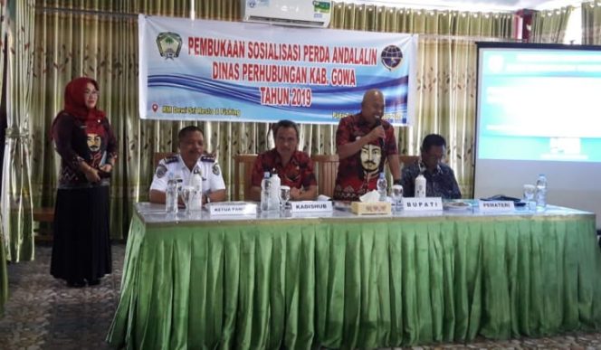 					Dishub Gowa gelar Sosialisasi Perda Andalalin. (BERITA.NEWS/Putri). 