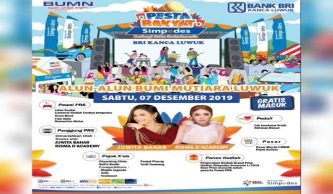 					Pesta Rakyat Simpedes BRI Kantor Cabang Luwuk, Hadirkan Artis Ibukota