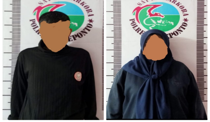 Oknum anggota polisi Polres Jeneponto AIPDA AK bersama teman perempuannya AS. (BERITA.NEWS/Muh Ilham).