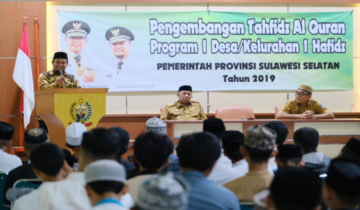 Wagub Sulsel Andi Sudirman buka Karantina II Program Satu Desa Tahfiz. (BERITA.NEWS/Andi Khaerul).