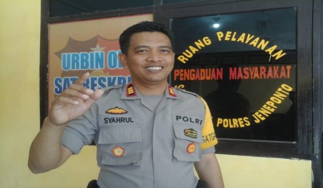 					Plt Kasubag Humas Polres Jeneponto AKP Syahrul. (BERITA.NEWS/Muh Ilham). 