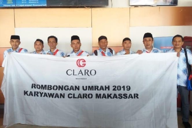 					Claro Makassar Berangkatkan Tujuh Karyawan Umrah
