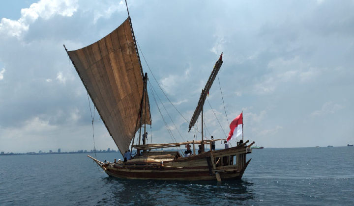 Perahu Padewakang berlayar ke Australia. (BERITA.NEWS/IL).