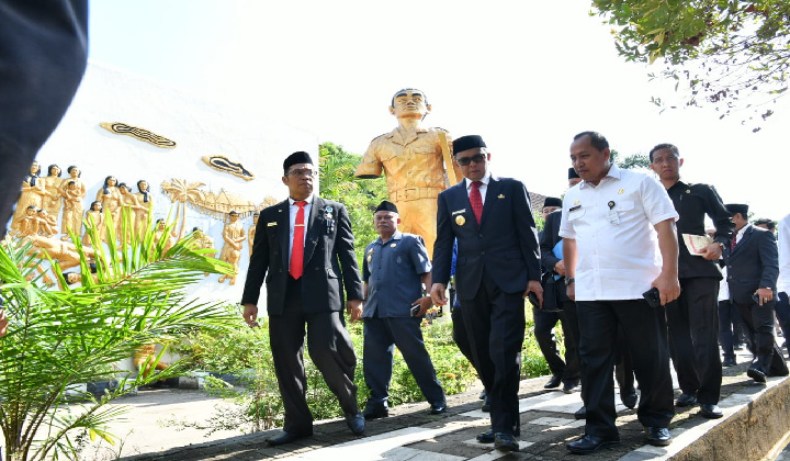 Gubernur sulsel Nurdin Abdullah di peringatan Hari Korban 40 ribu jiwa. (BERITA.NEWS/Andi Khaerul).