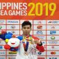 Andi Try Sandi Saputra perih medali emas cabang Takraw di Sea Games 2019 di Filipina.