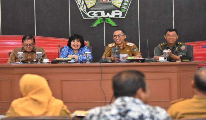 					HLM TPID Kabupaten Gowa, yang berlangsung di Baruga Tinggi Mae, Rujab Bupati Gowa. (BERITA.NEWS/Putri).  