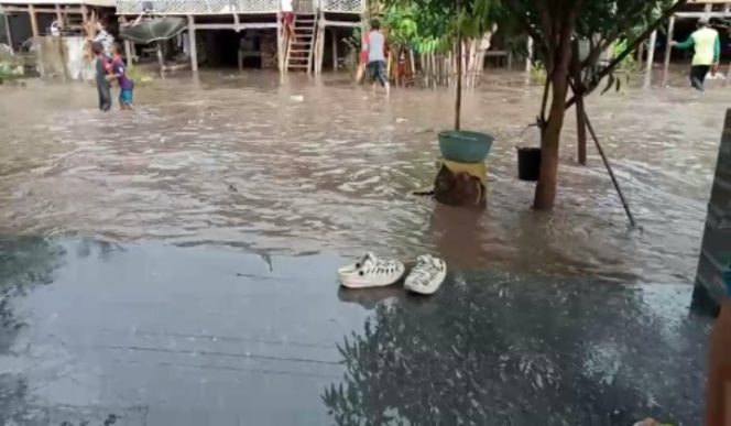 					Kondisi Banjir yang terjadi di Desa Altar, Kecamatan Tarowang, Kabupaten Jeneponto. (BERITA.NEWS/Muh Ilham). 