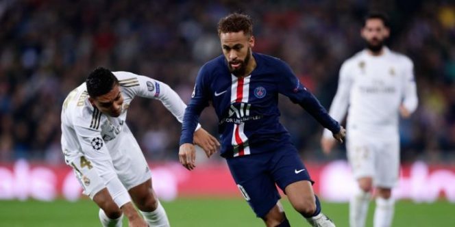 					Aksi Neymar saat lawan Real Madrid di matchday 5 Liga Champions 2019-2020. (AP Photo)