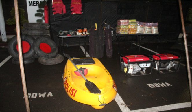 					Posko siaga di Mapolres Gowa, Sulawesi Selatan. (BERITA.NEWS/Putri) 