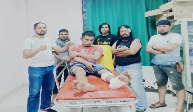 					Pelaku Risal dilumpuhkan timah panas dari satuan tim Pegasus Polres Jeneponto. (BERITA.NEWS/Muh Ilham). 