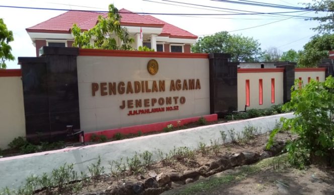 					Kantor Pengadilan Agama Kabupaten Jeneponto. (BERITA.NEWS/Muh Ilham). 